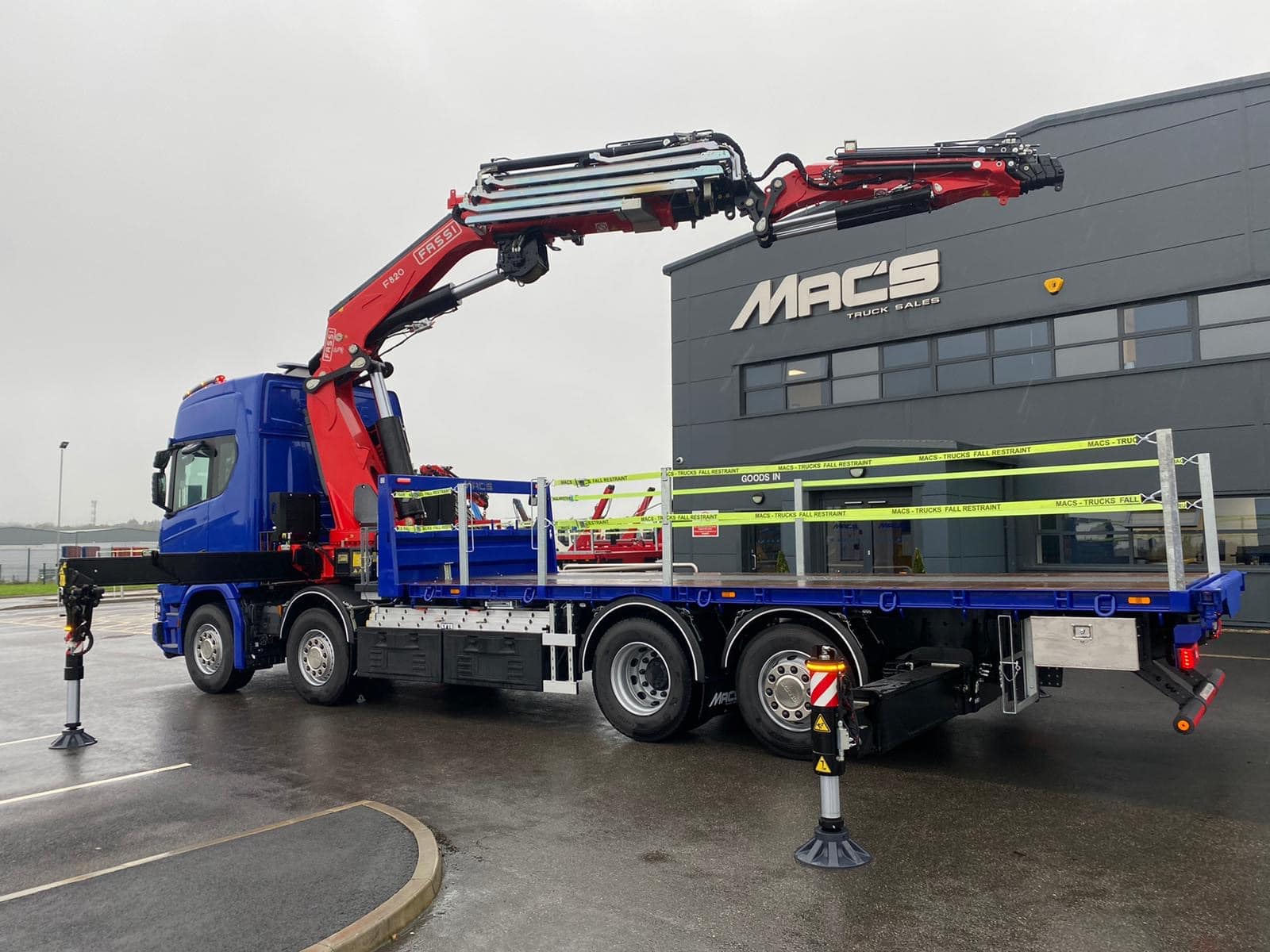 Scania 2020 FASSI With Fly Jib Side View 2