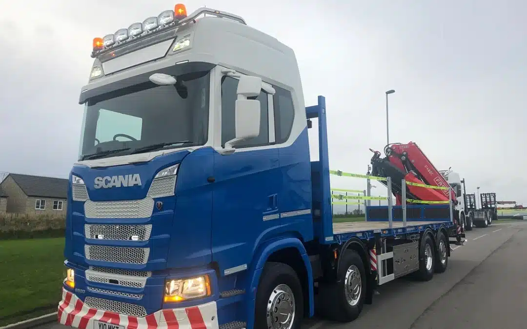 Scania S500 8×2 Flatbed With Rear Mounted Fassi F485.RAC.2.25