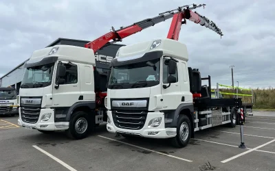 DAF (2024) CF320 6×2 Flatbed FASSI F245A